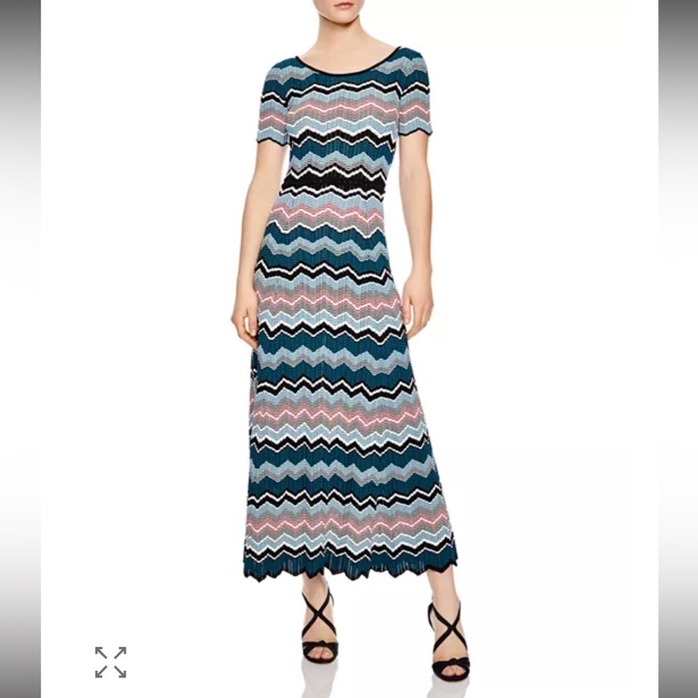 Sandro Rone Geo-Stripe Knit Dress